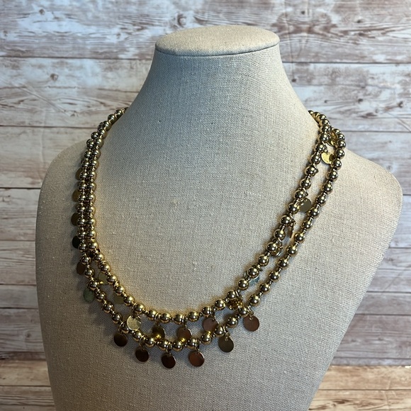 Chico’s 19” Gold Tone Ball Chain With Discs - Picture 3 of 6